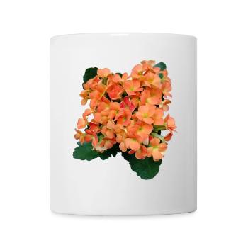 FLEURS PRINTANIÈRES (orange) - Mug blanc - blanc - Devant