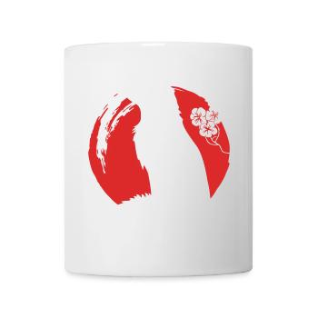 Fuchs Silhouette Japanisch - Tasse - Weiß - Vorne