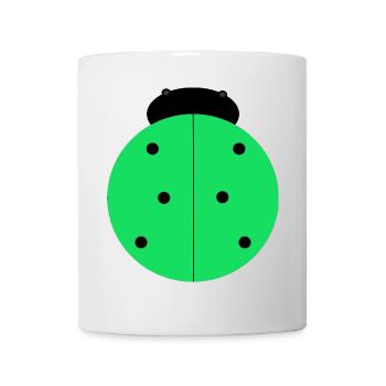 Coccinelle Verte à Points Noirs - Mug blanc - blanc - Devant