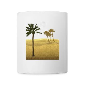 Palm tree in desert | Canvas Structure - Mug - white - Front