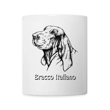 Bracco Italiano Portrait avec texte - Mug blanc - blanc - Devant