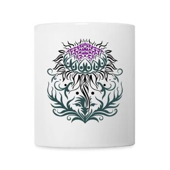 Distel lila Thistle - Tasse - Weiß - Vorne