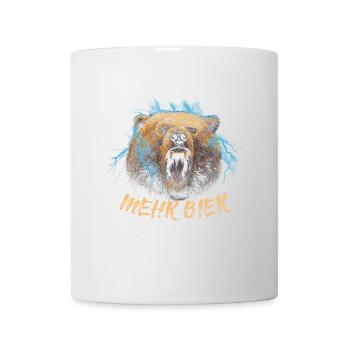 Bär brüllt Mehr Bier - Tasse - Weiß - Vorne