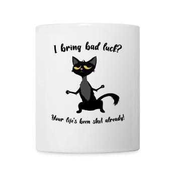 J’apporte malheur - Mug blanc - blanc - Devant