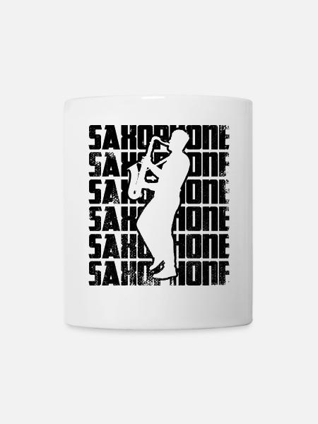 Saxophon - Tasse - Weiß