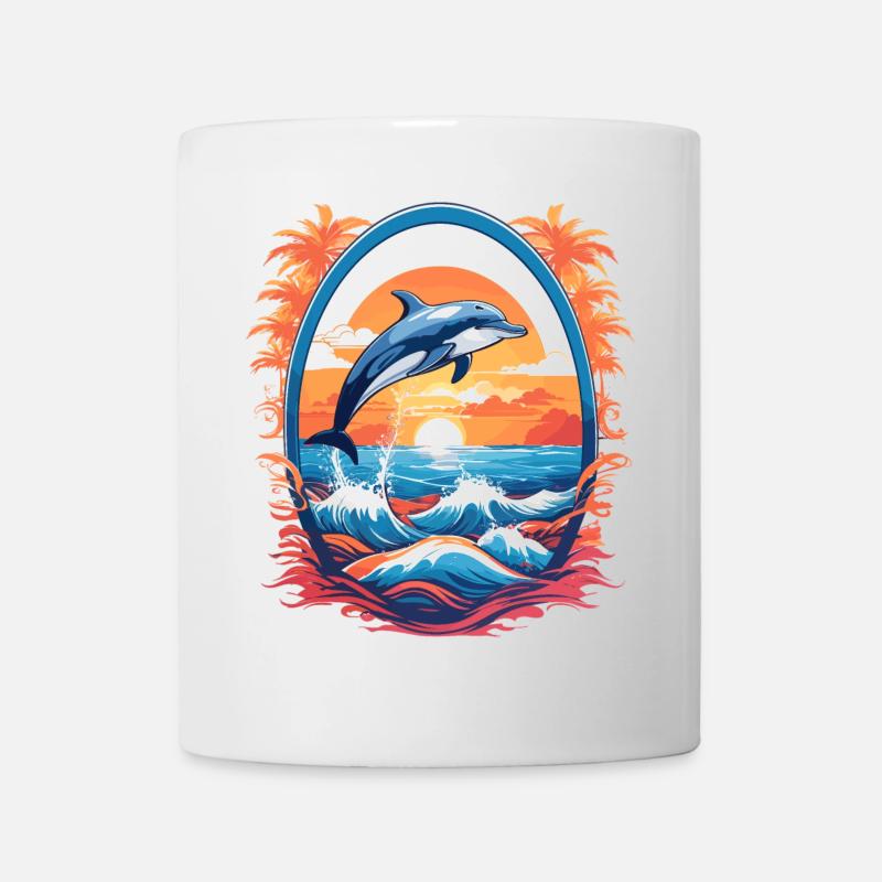 Delfin - Tasse - Weiß