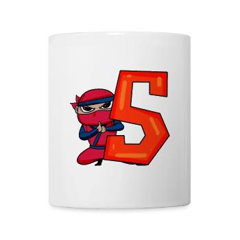 5. Geburtstag Junge 5 Jahre alt Ninja - Tasse - Weiß - Vorne