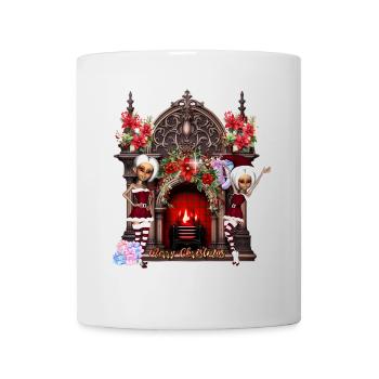 Les lutins attendent Noël avec impatience. - Mug blanc - blanc - Devant