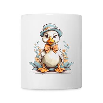 Duck with hat - Mug - white - Front