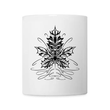 Ahornblatt Blatt Laub Herbst - Tasse - Weiß - Vorne