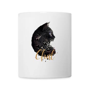 Cat Mom Ornamental Black Gold - Mug - white - Front