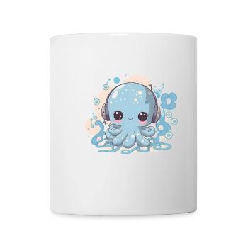 Kawaii Blue DJ Octopus - Tasse - Weiß - Vorne