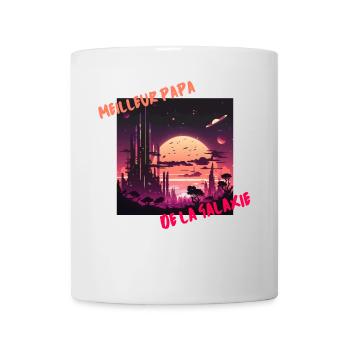 Meilleur Papa Galactique - Mug blanc - blanc - Devant