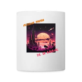 Cité lunaire au crépuscule - Mug blanc - blanc - Devant