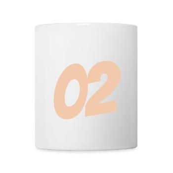 Parrain02 Typographie Peach - Mug blanc - blanc - Devant
