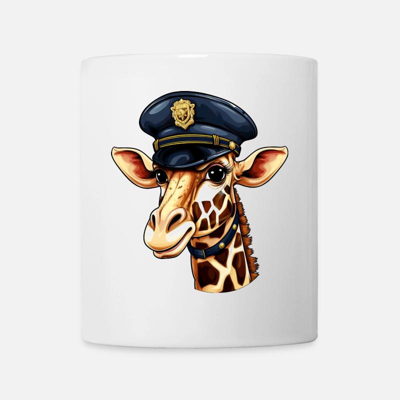 Giraffe Policewoman - Mug - white