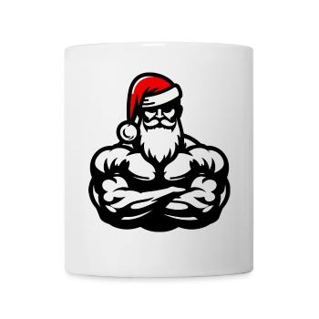 Bodybuilding Weihnachtsfitness - Tasse - Weiß - Vorne