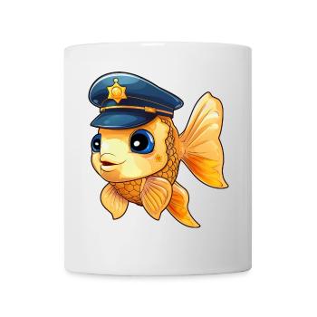 Police des poissons - Mug blanc - blanc - Devant