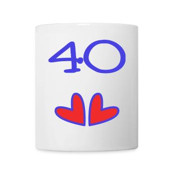 40. 40 YEARS. 40th ANNIVERSARY. 40TH ANNIVERSARY. - Mug - white - Front