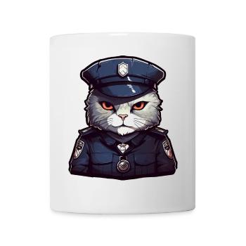 Chat de police - Mug blanc - blanc - Devant