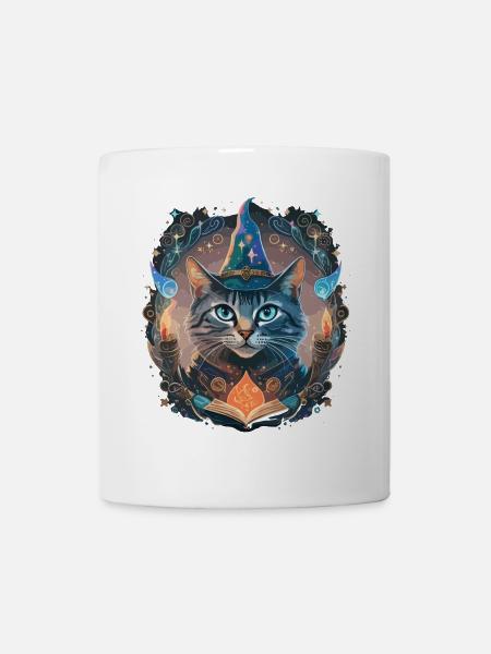 Chat magique - Mug blanc - blanc