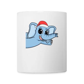 Noël des éléphants - Mug blanc - blanc - Devant