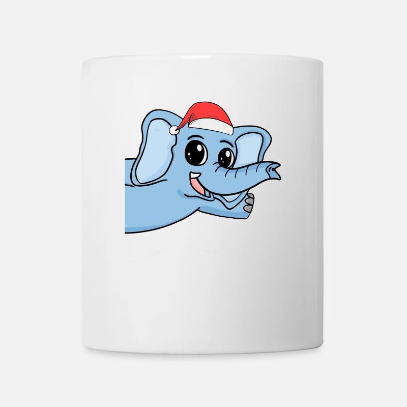 Elefant Weihnachten - Tasse - Weiß