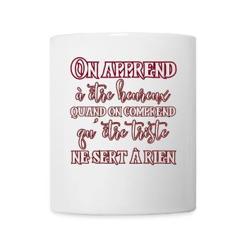 Bonheur par la compréhension des émotions - Mug blanc - blanc - Devant