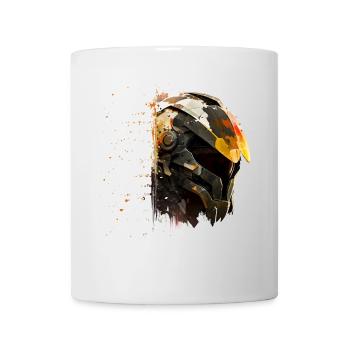Futuristic Energy Splash Helmet - Mug - white - Front