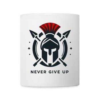 Warrior Mindset Bodybuilding – Gib niemals auf - Tasse - Weiß - Vorne