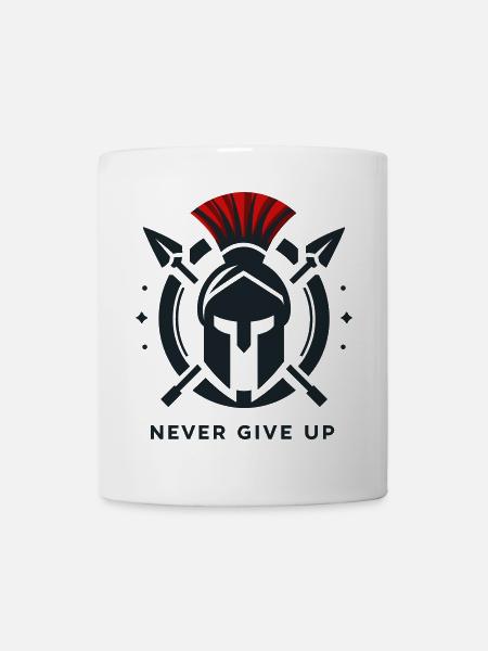 Warrior Mindset Bodybuilding – Never Give Up - Mug - white