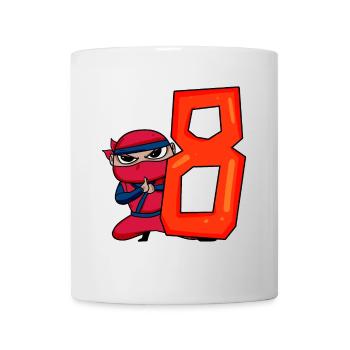 8 Year Old Birthday Boy Ninja - I'm 8 - Mug - white - Front