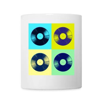 Albums vinyles pop art - Mug blanc - blanc - Devant
