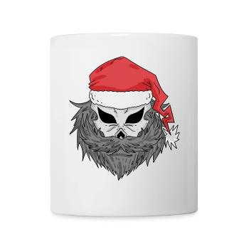 Weihnachtsmann Totenkopf - Tasse - Weiß - Vorne