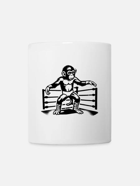 Wrestling Monkey World - Tasse - Weiß