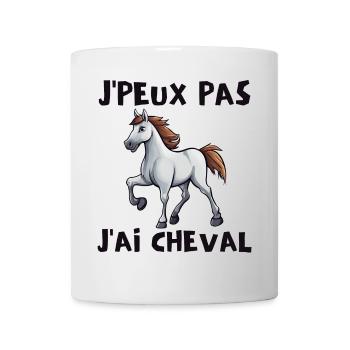 cheval, cavalier, passionné de chevaux - Mug blanc - blanc - Devant