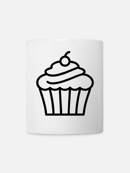 Cupcake - Tasse - Weiß