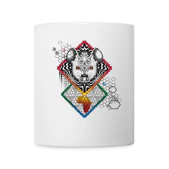 Hyänen-Karte Afrika - Tasse - Weiß - Vorne