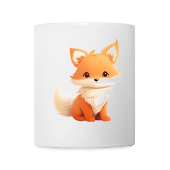 Cute Fox Illustration - Mug - white - Front