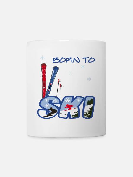 Born to Ski, Wintersport - Tasse - Weiß