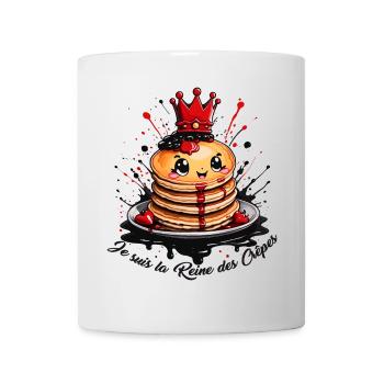 Je suis la reine des crêpes, meilleure cuisinière - Mug blanc - blanc - Devant