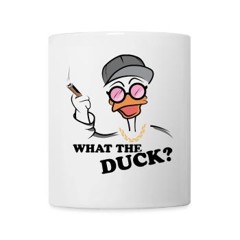 Qu’est-ce que le canard drôle canard gangster dictons drôles - Mug blanc - blanc - Devant