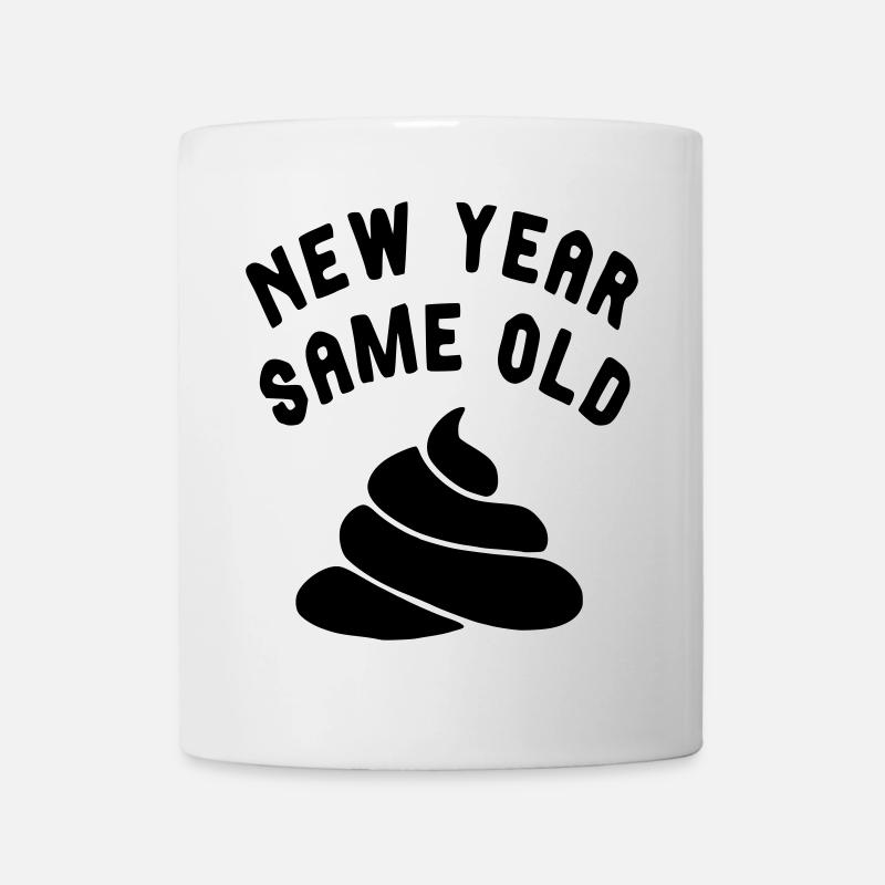 Chaque réveillon du Nouvel An, c’est le même... # - Mug blanc - blanc