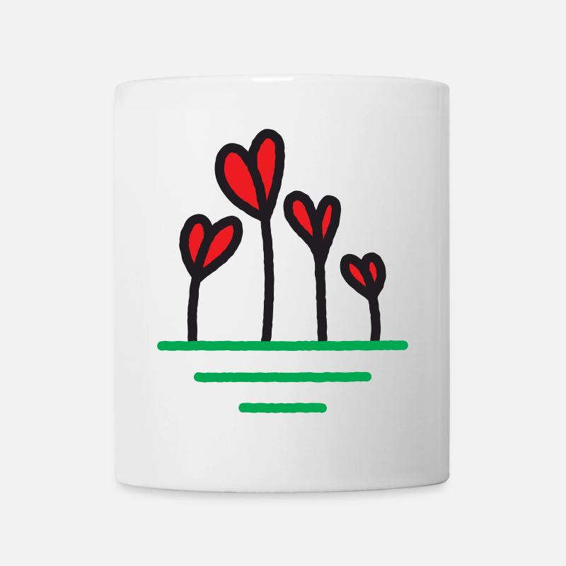 Le cœur pousse en fleurs - Mug blanc - blanc