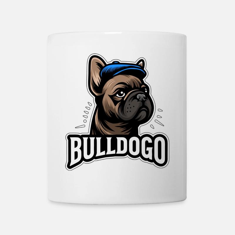 Mascotte de la casquette Bulldogo - Mug blanc - blanc