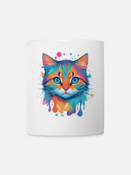 Niedliche Katze - Tasse - Weiß