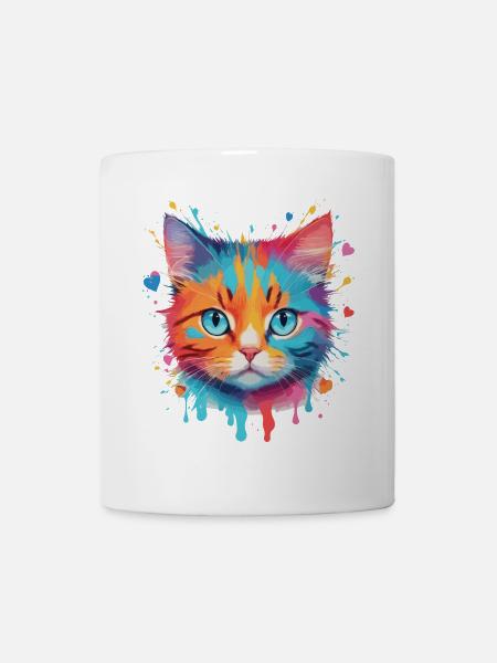 Niedliche Katze - Tasse - Weiß