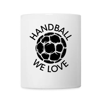Handballer Symbol we love Handball Ball Team Logo - Tasse - Weiß - Vorne