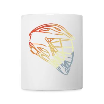 Lacrosse Helm Retro Stil - Tasse - Weiß - Vorne