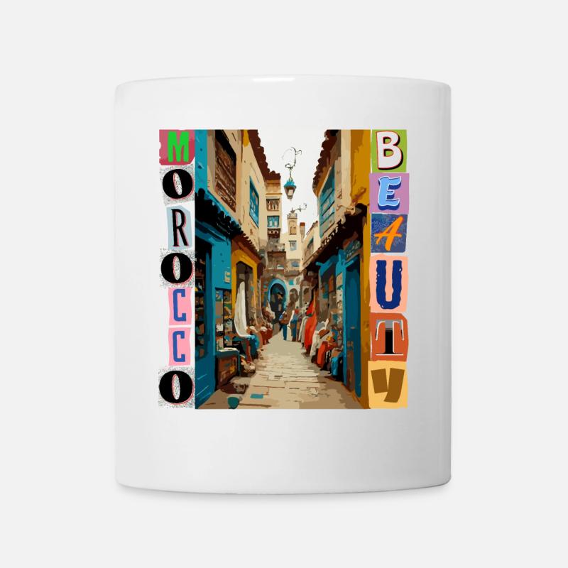 Colorful Street View with Ruins - Mug - white